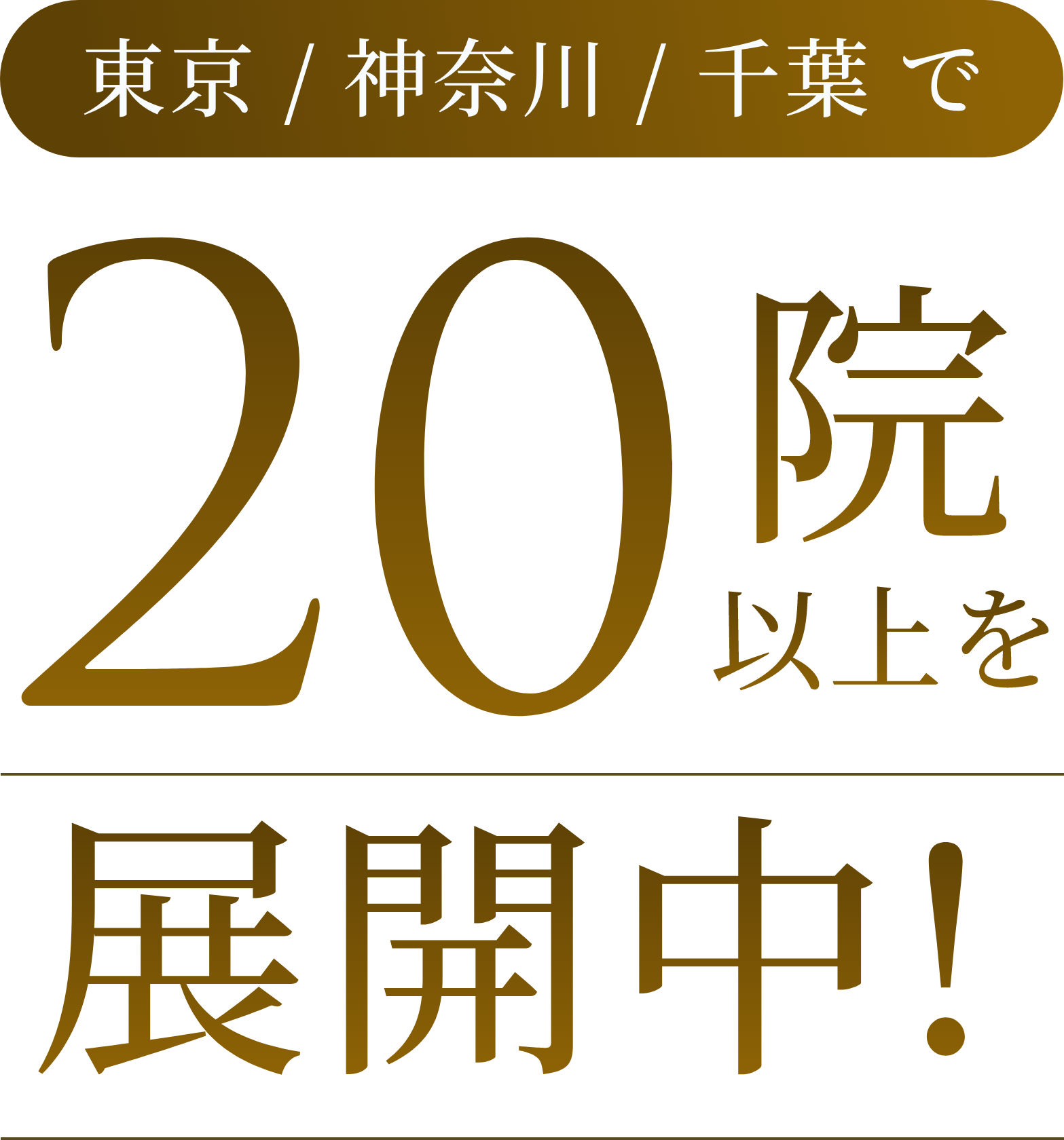 東京/神奈川/千葉で20院以上を展開中